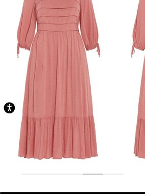 City Chic Rosewood Midi Dress with Shirred Bodice